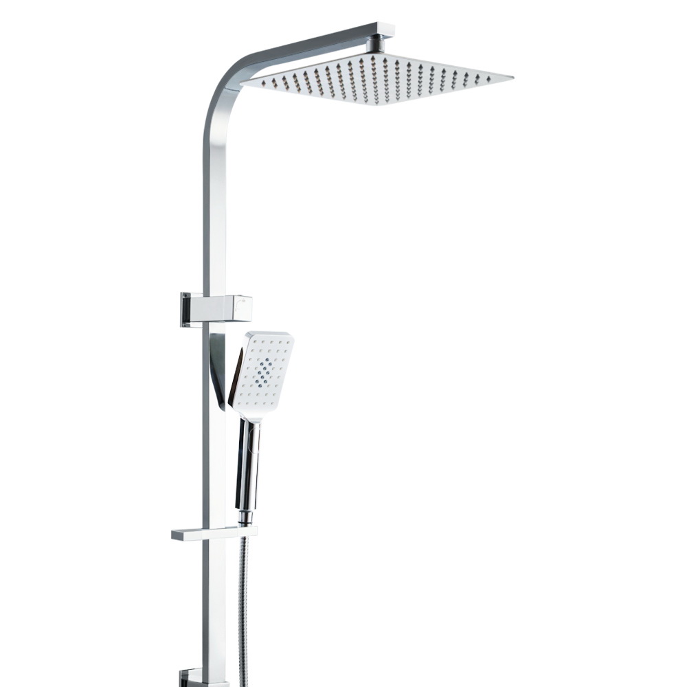 Wels 10 Rain Shower Head Set Bathroom Square Dual Heads Faucet
